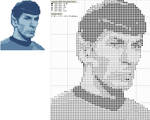 Mr. Spock Cross Stitch Pattern by black-lupin