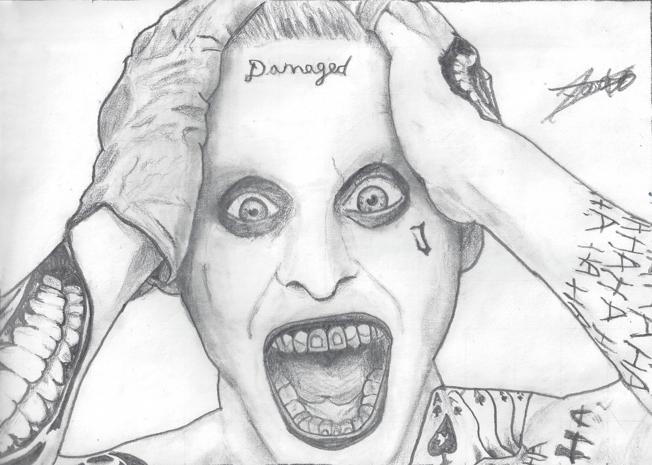 Джокер из отряд самоубийц для срисовки