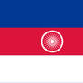 Flag of India with Nepal flag colors