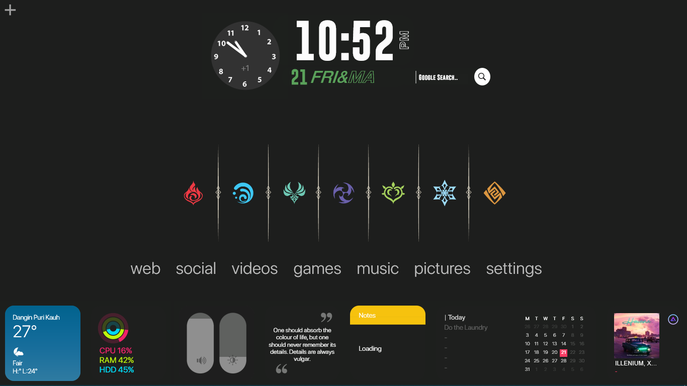 Genshin Impact Elements Desktop By Znher On Deviantart