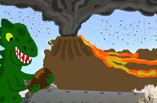 Volcano dino