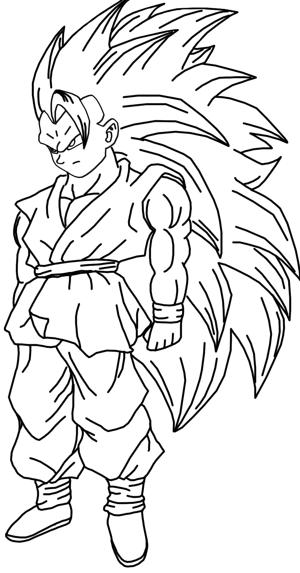 Goku GT Super Saiyan 3 - PASO 2 by rowhat1 on DeviantArt