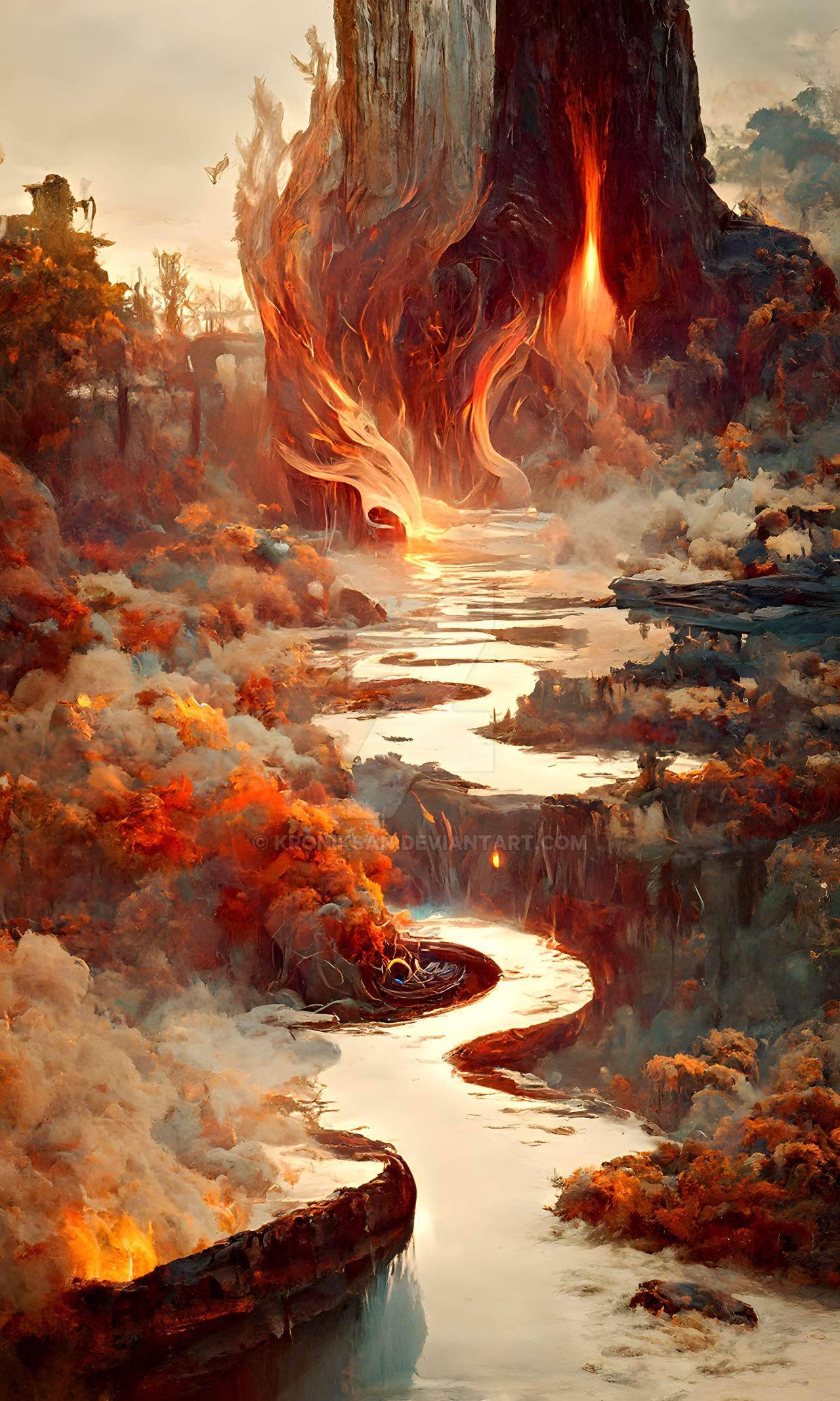 Stream Fire Design Fire stream (made with AI) by kroniksan on DeviantArt
