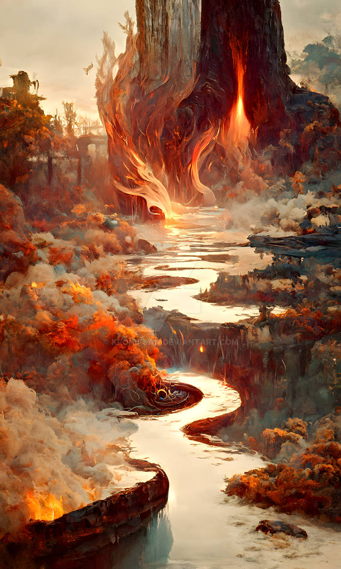 Fire stream (made with AI) by kroniksan on DeviantArt