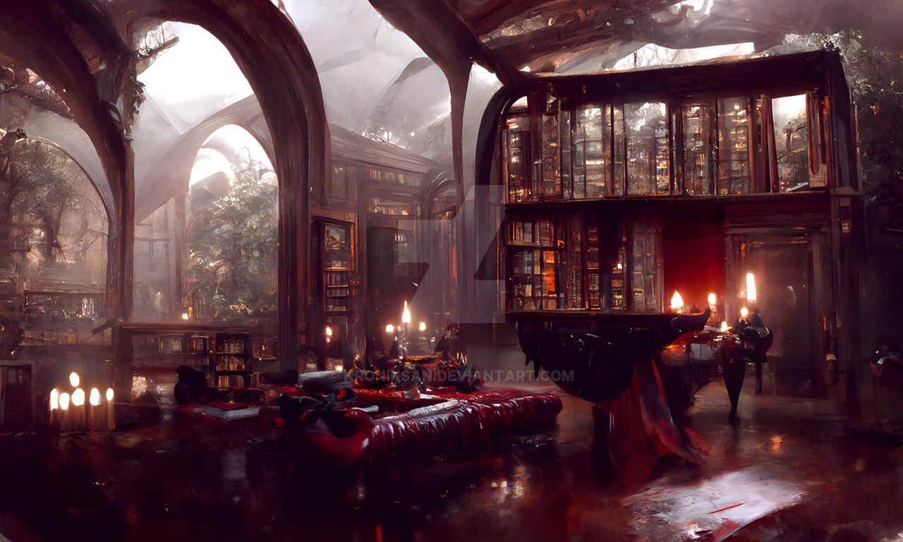 Manor Study Vampire manor study room (made with AI) by kroniksan on DeviantArt