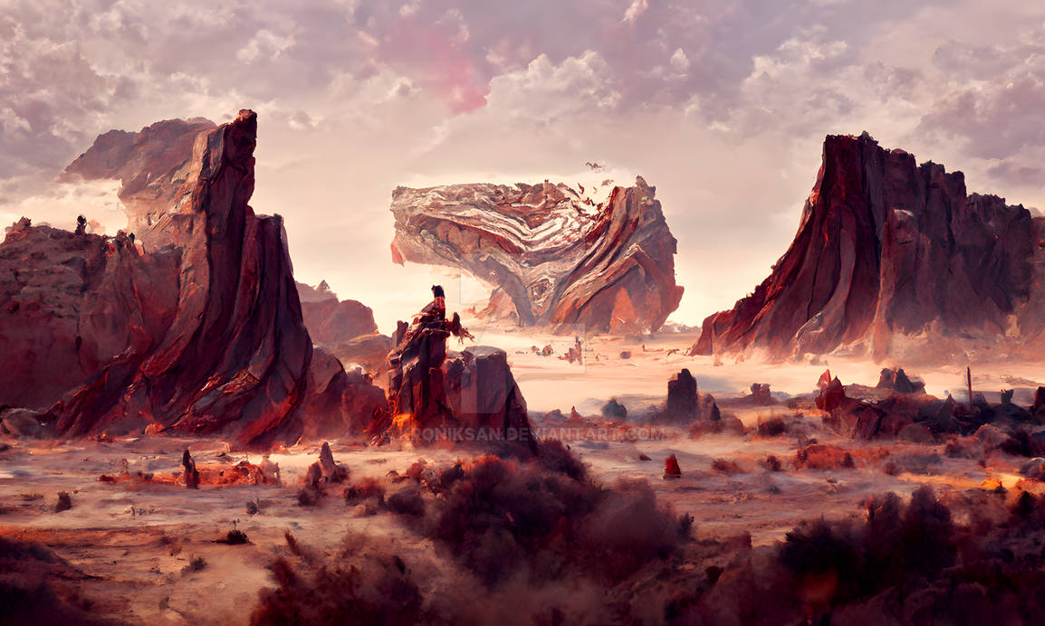 Wind-carved rock (made with AI) by kroniksan on DeviantArt