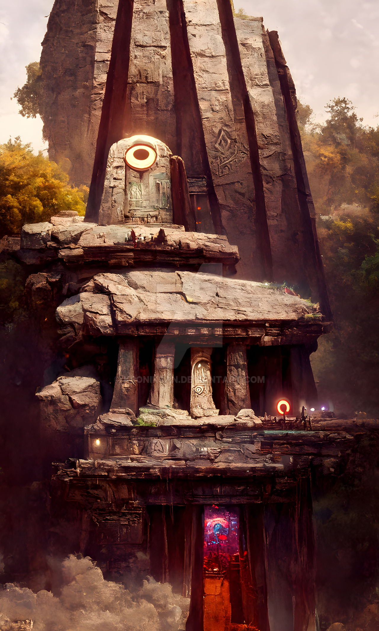 Columnar Deviantart Column temple (made with AI) by kroniksan on DeviantArt