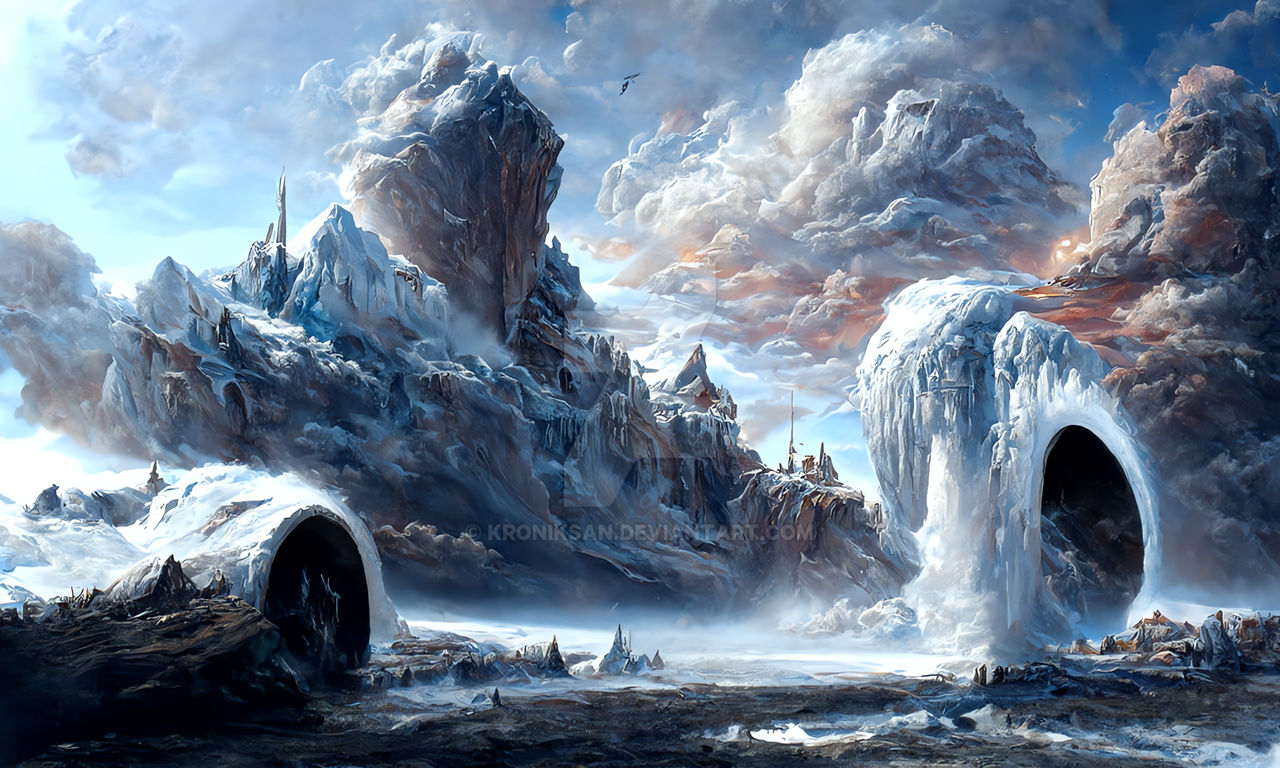 Frozen interdimensional gateways (made with AI) by kroniksan on DeviantArt