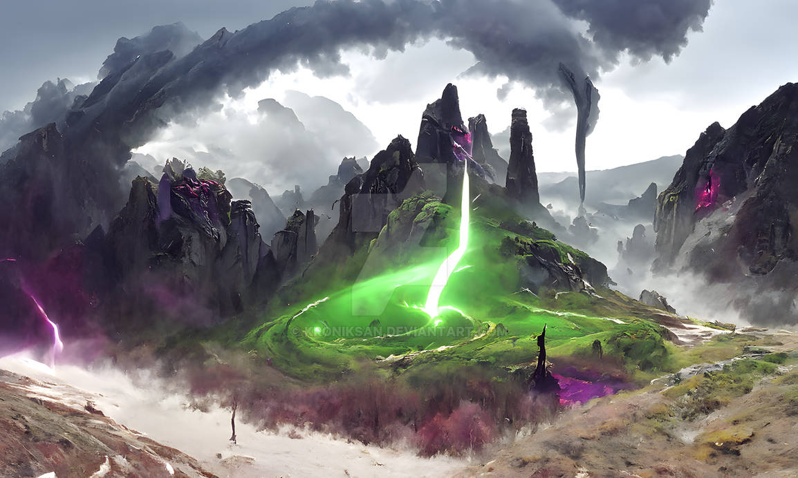 Green vortex (made with AI) by kroniksan on DeviantArt