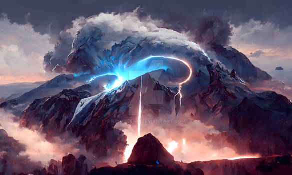 Volcano lightning  (made with AI)