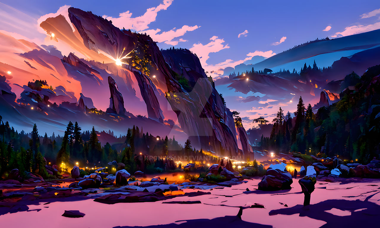 Early morning in Yosemite (made with AI) by kroniksan on DeviantArt