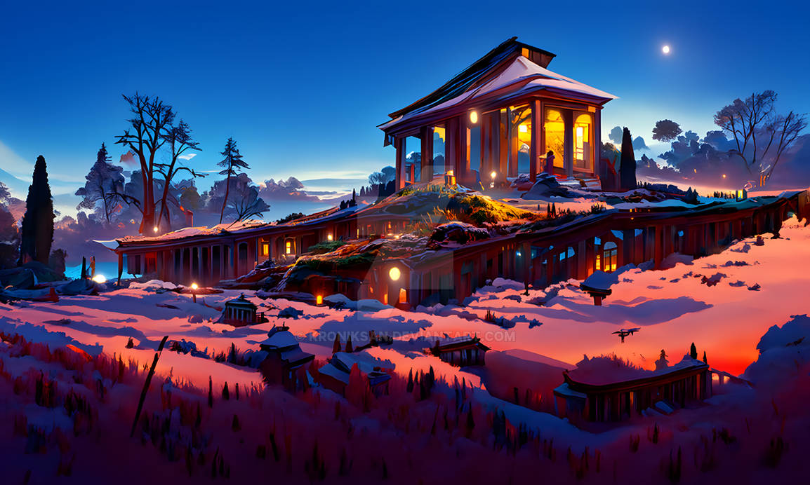 Vantage villa (made with AI) by kroniksan on DeviantArt