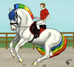 Advanced Dressage Kaaring YNH - Pirouette by lionsilverwolf
