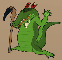 Croc Warlock by lionsilverwolf