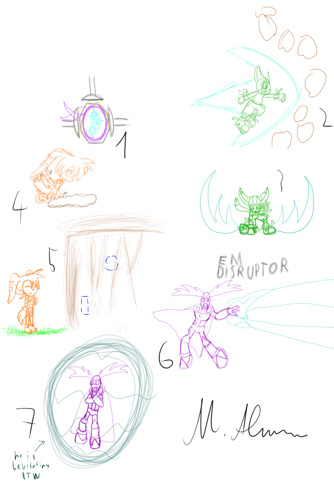 Freedom Planet Concepts (Rough Sketches)