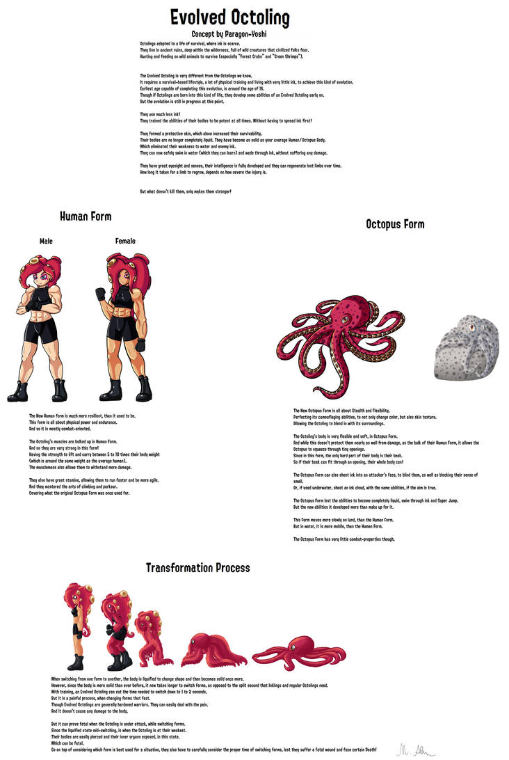 Evolved Octoling - Concept by Paragon-Yoshi on DeviantArt