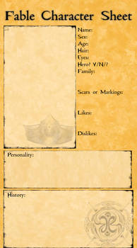 Fable Character Sheet