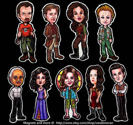 Nine Piece Firefly Magnet Set