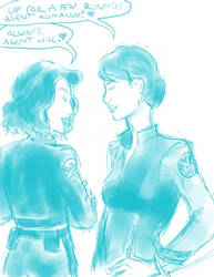 Black Widow x Maria Hill sketch