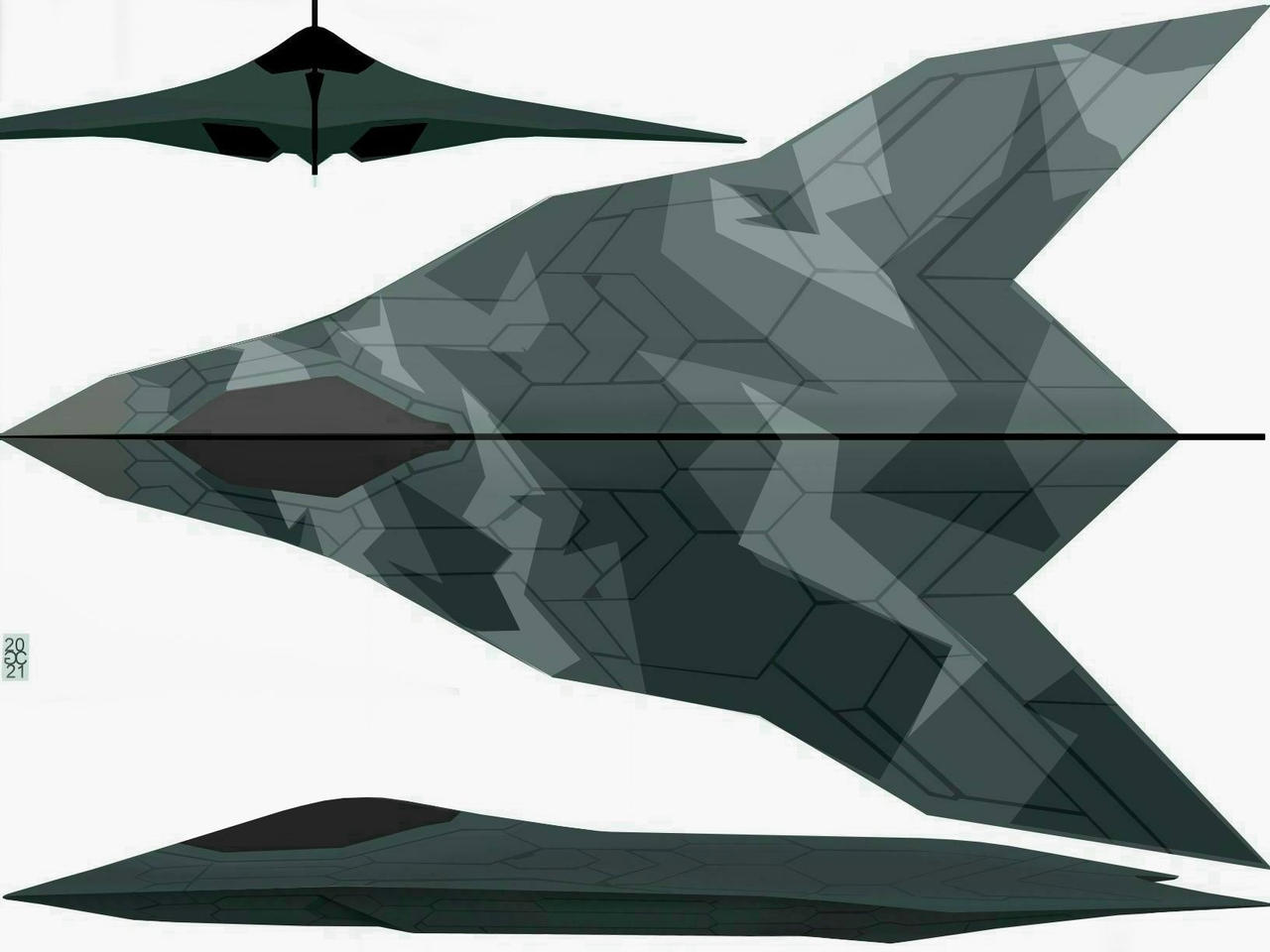 stealth aircraft design by G21C on DeviantArt