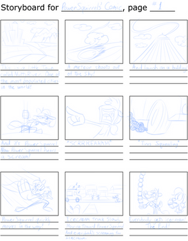 Power Squirrels' Comic Storyboard