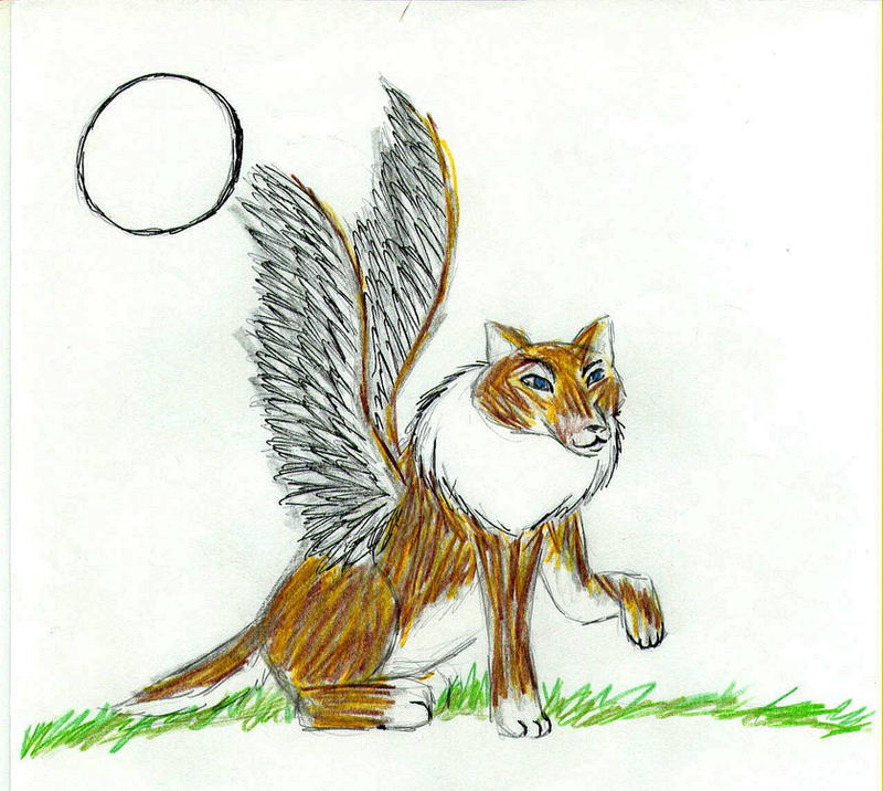 Winged Wolf by GoldenWolfQueen19 on DeviantArt