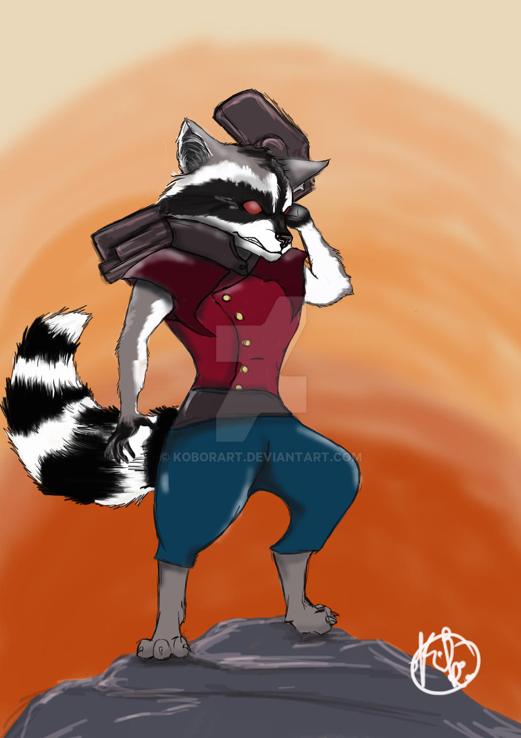 Rocket raccon by KoborArt on DeviantArt