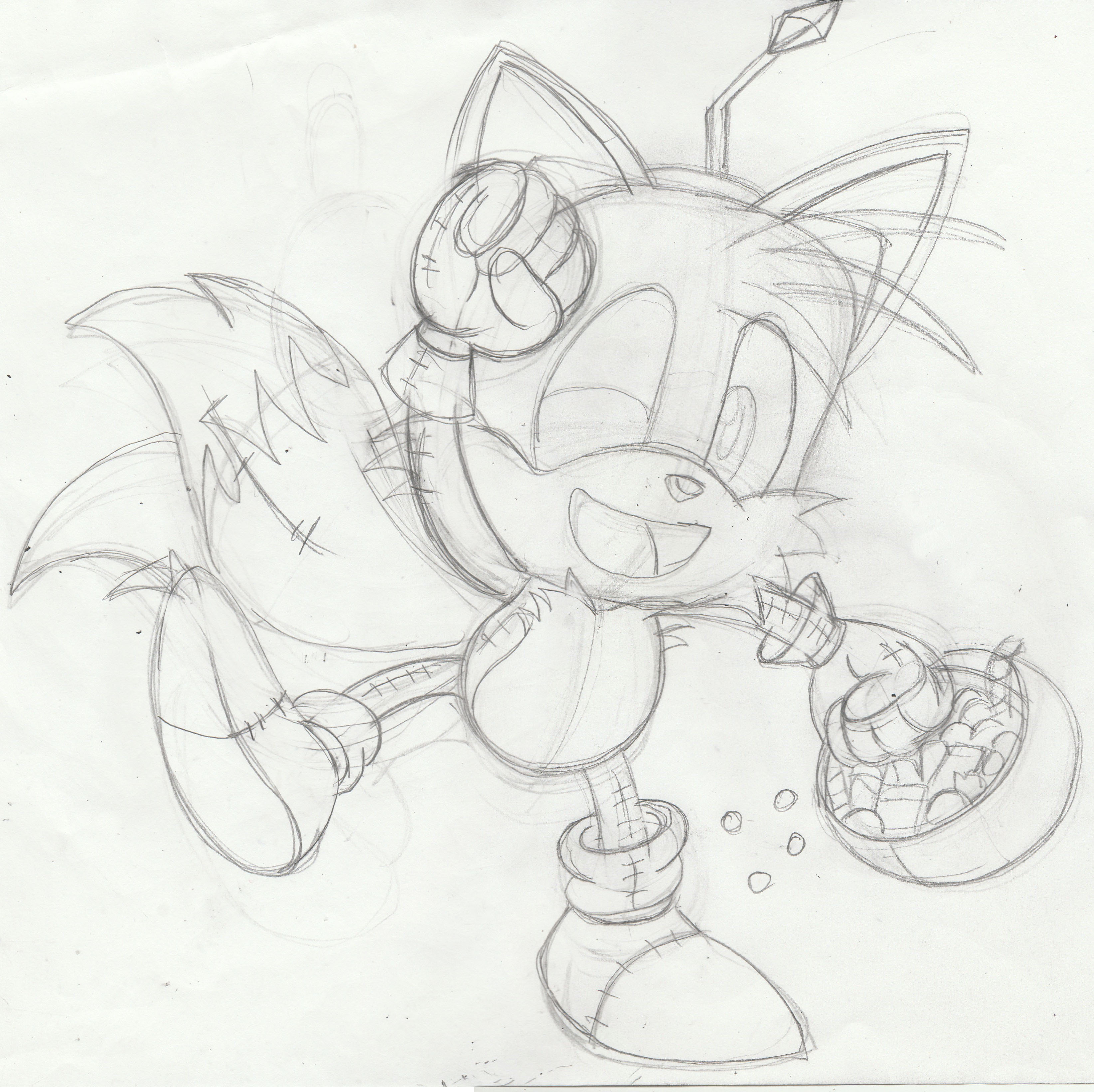 Robo Tails Classic robo Tails by Redfern05 on DeviantArt