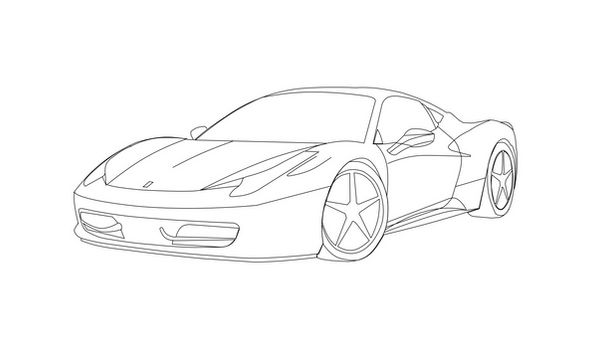 Ferrari 458 Italia Sketch by jacz13 on DeviantArt