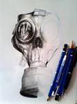 Apocalyptic Gas mask design for a tattoo WIP