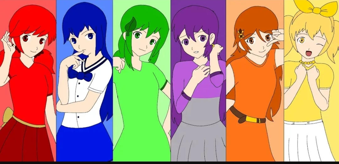 A Drawing of the Main Color-Chan Friends by TheBestDeviantYet183 on ...