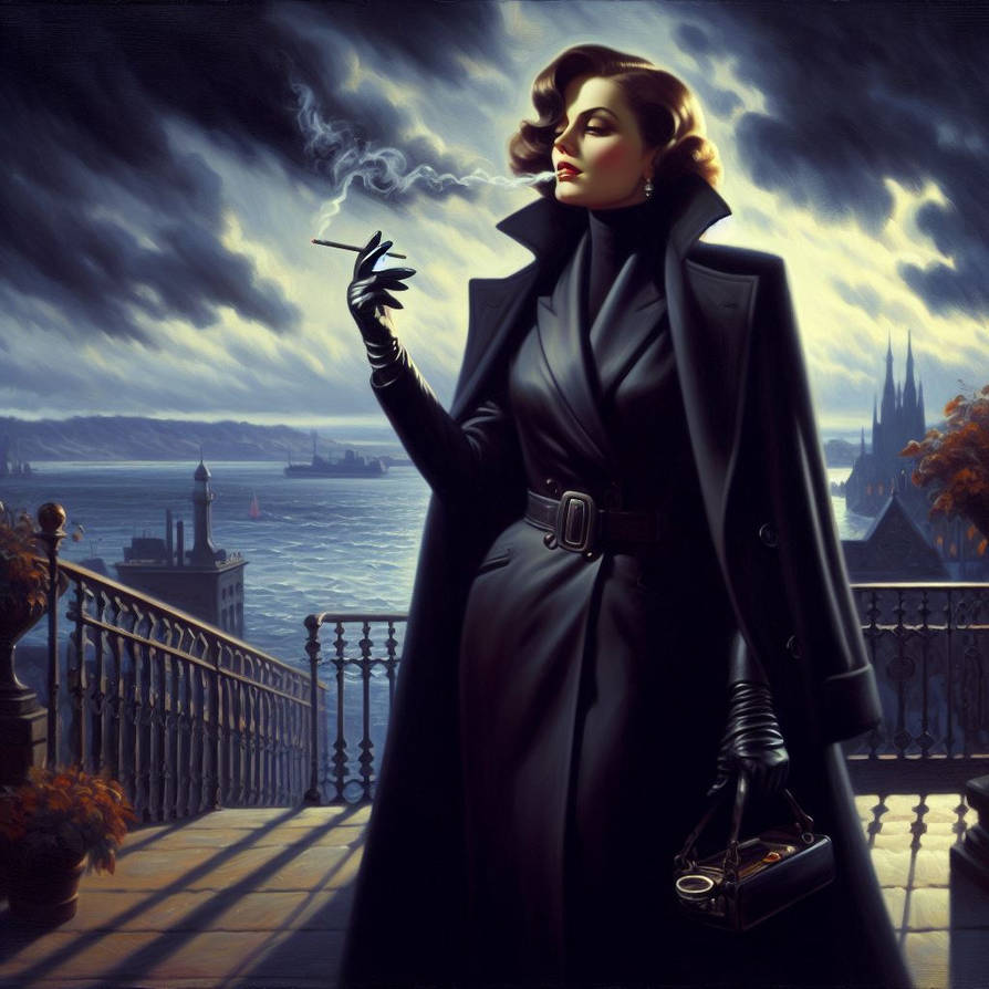 Retroagent DALL-E Retro: Agent returns from the harbour by thelevenbrech on DeviantArt