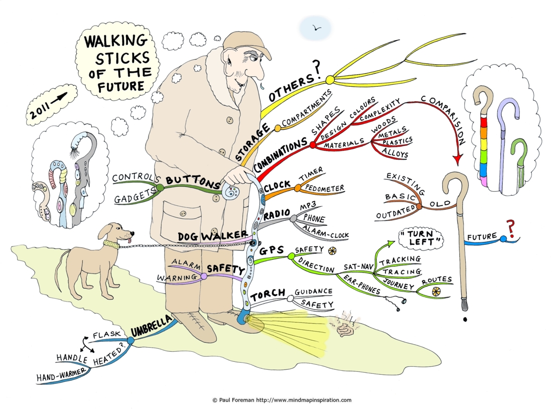 Walking sticks of the future Mind Map