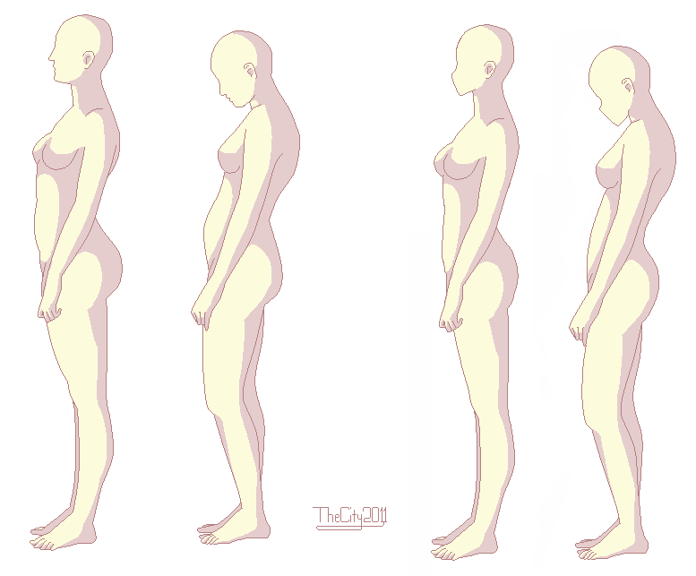 Good VS Bad Posture - FEMALE - Relistic + Anime