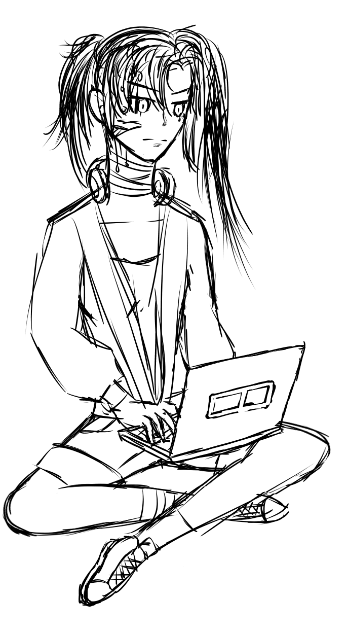 Hacking Sketch by Senkimii on DeviantArt
