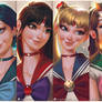 Sailor Scouts Desktop Wallpaper