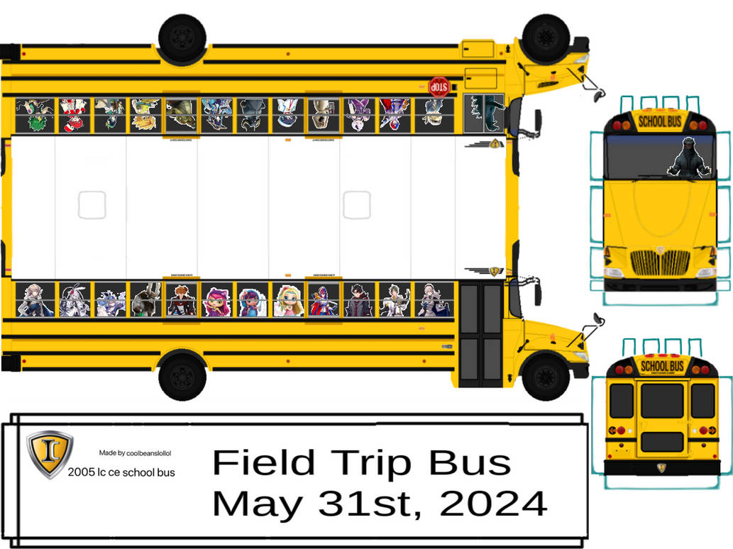 School Bus (Field Trip Bus) Paper Model by TheUnknownBritishGal on ...