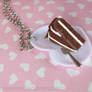 Chocolate Cake on a Plate Necklace