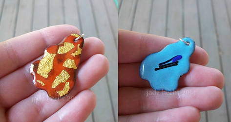 Double Sided Enameled Pendant