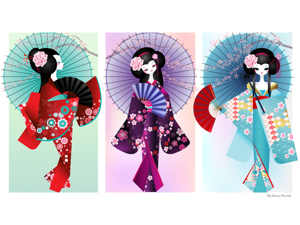 Origami Dolls Print