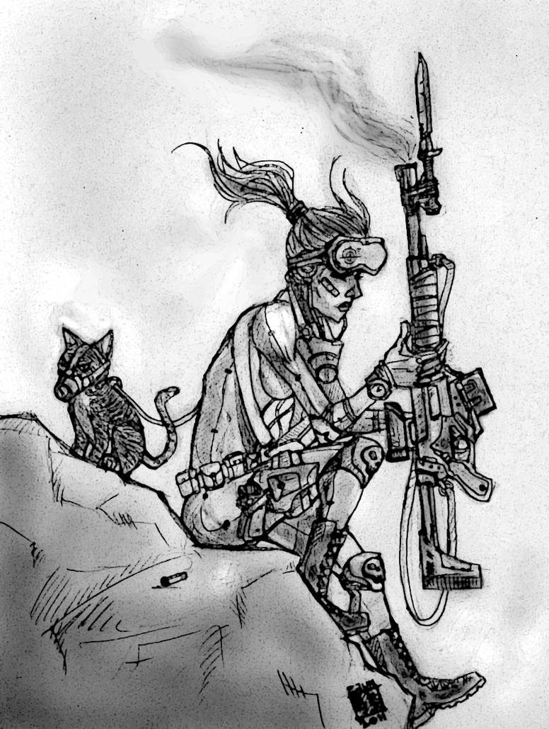 Post Apocalyptic Sniper Girl