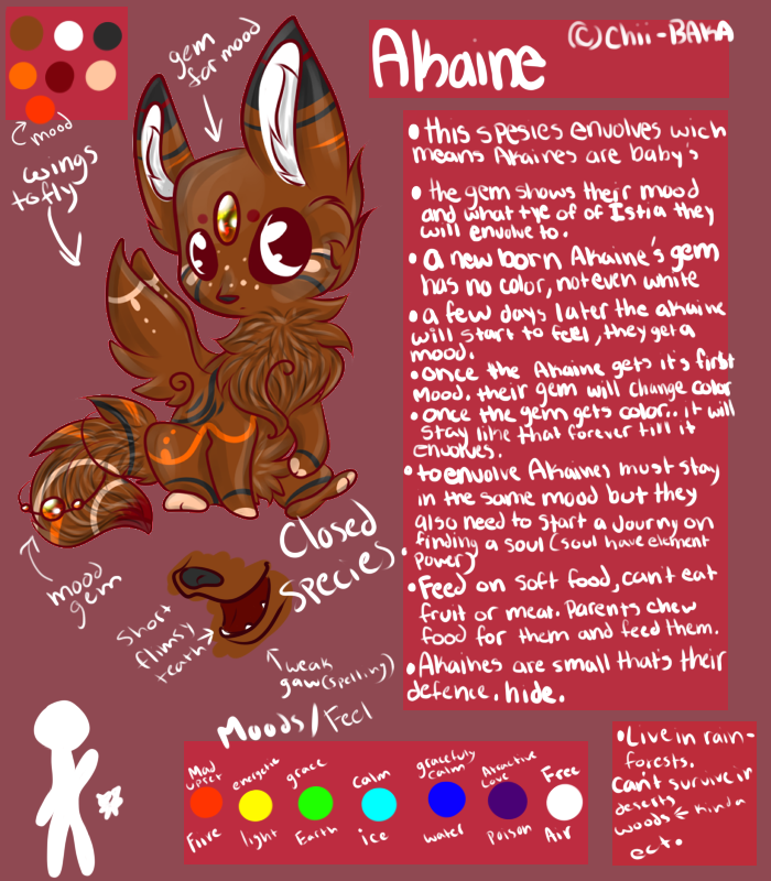 Akaine species and my chara ref sheet