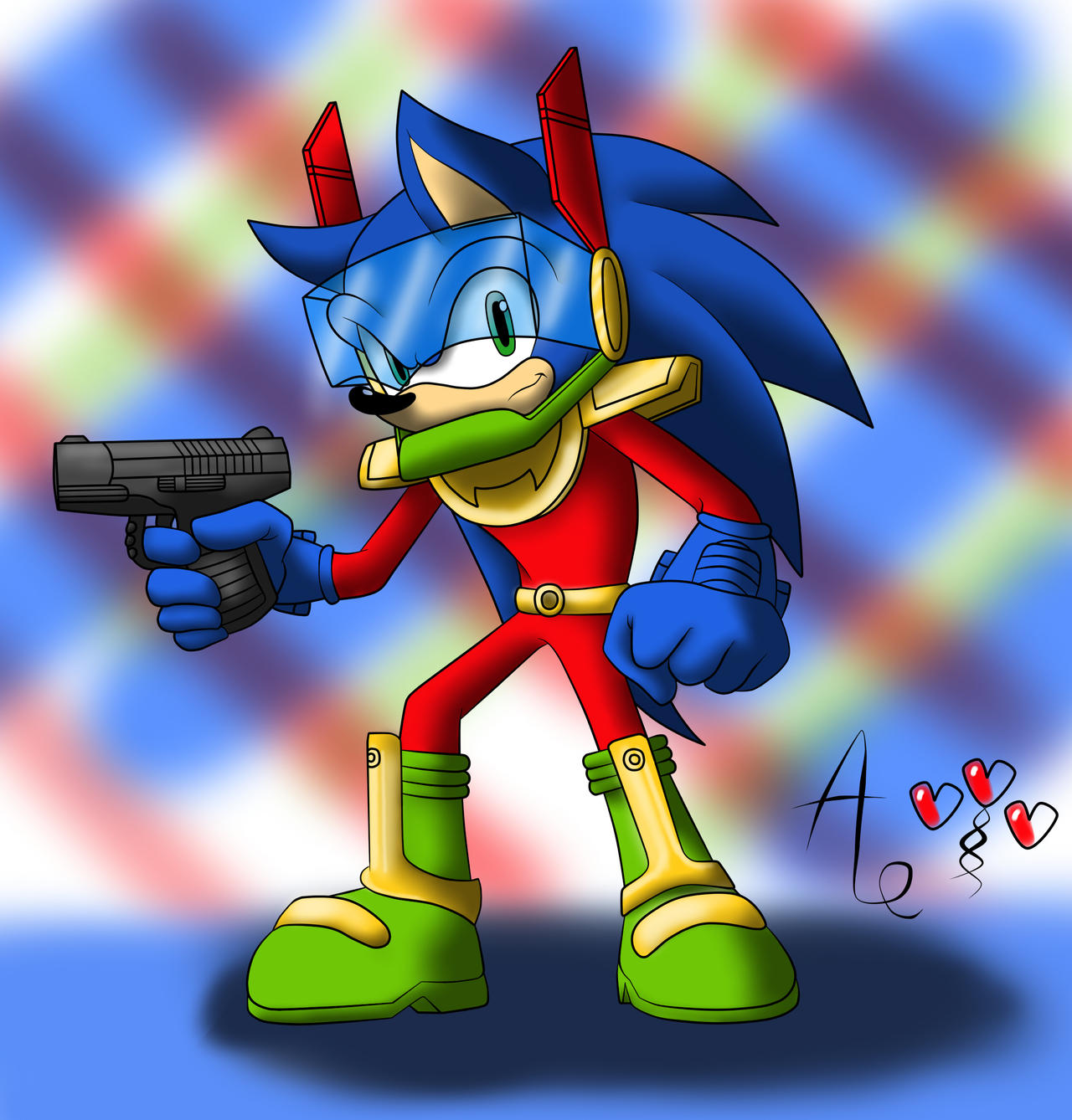 Zone Cop Zonic the Zone Cop - colored by AR-ameth on DeviantArt