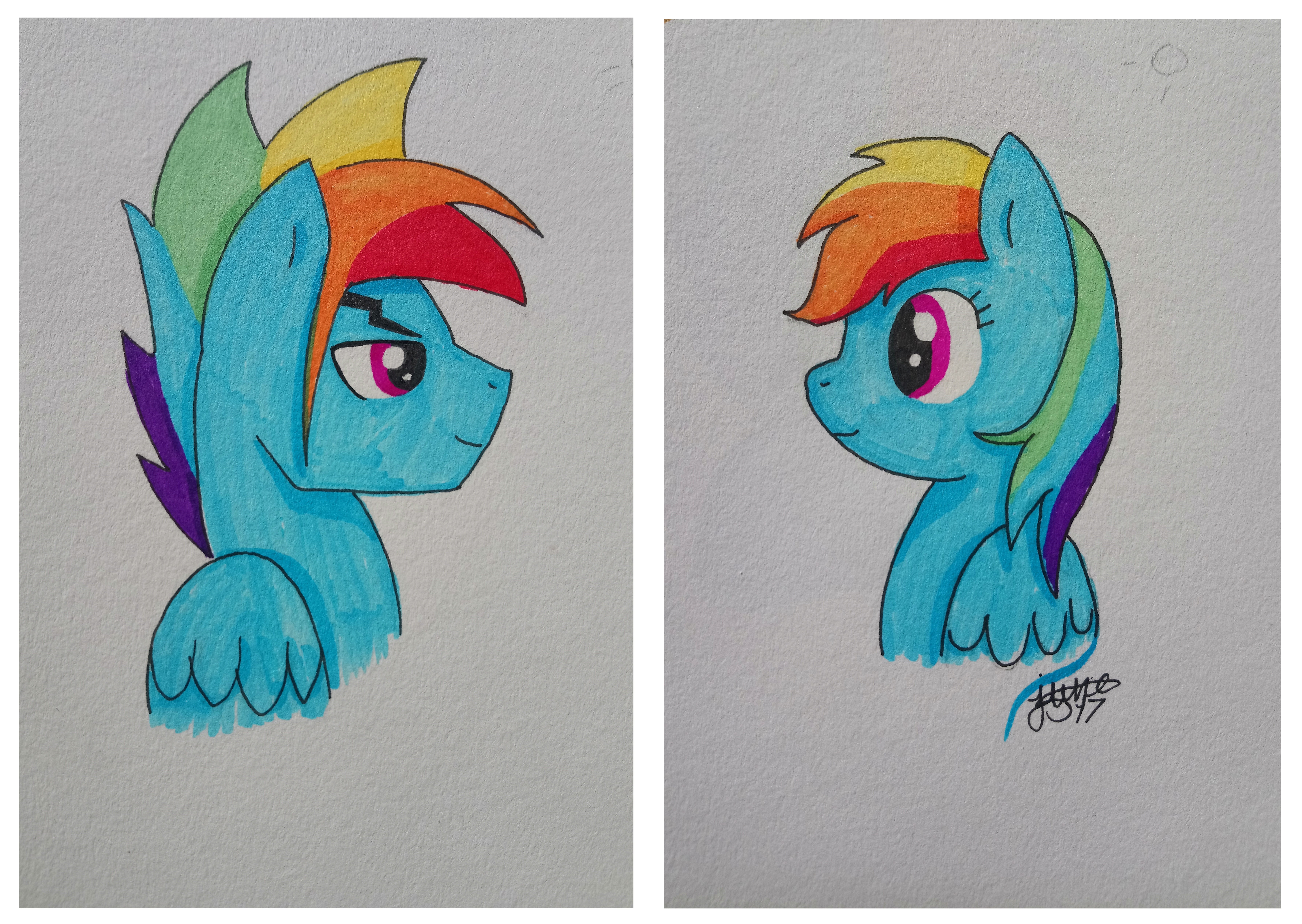 Gender bender: Rainbow Blitz and Rainbow Dash