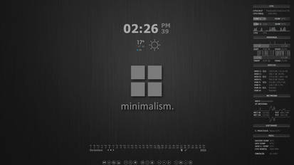 Escritorio Minimalism RocketDock RainMeter ES V3 F