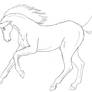 Galloping Horse lineart