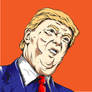 President Donald Trump Vector Cartoon Illustration