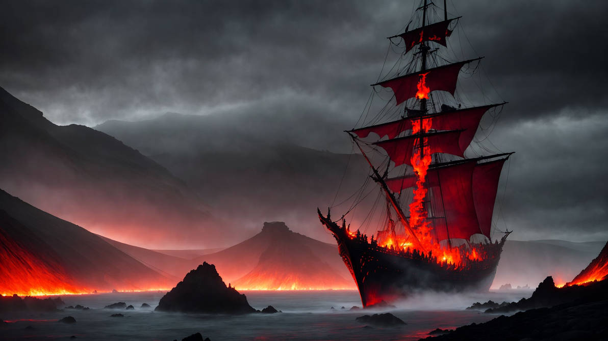 Burning ship by Gedemon on DeviantArt
