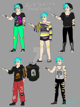 Zack outfit character sheet