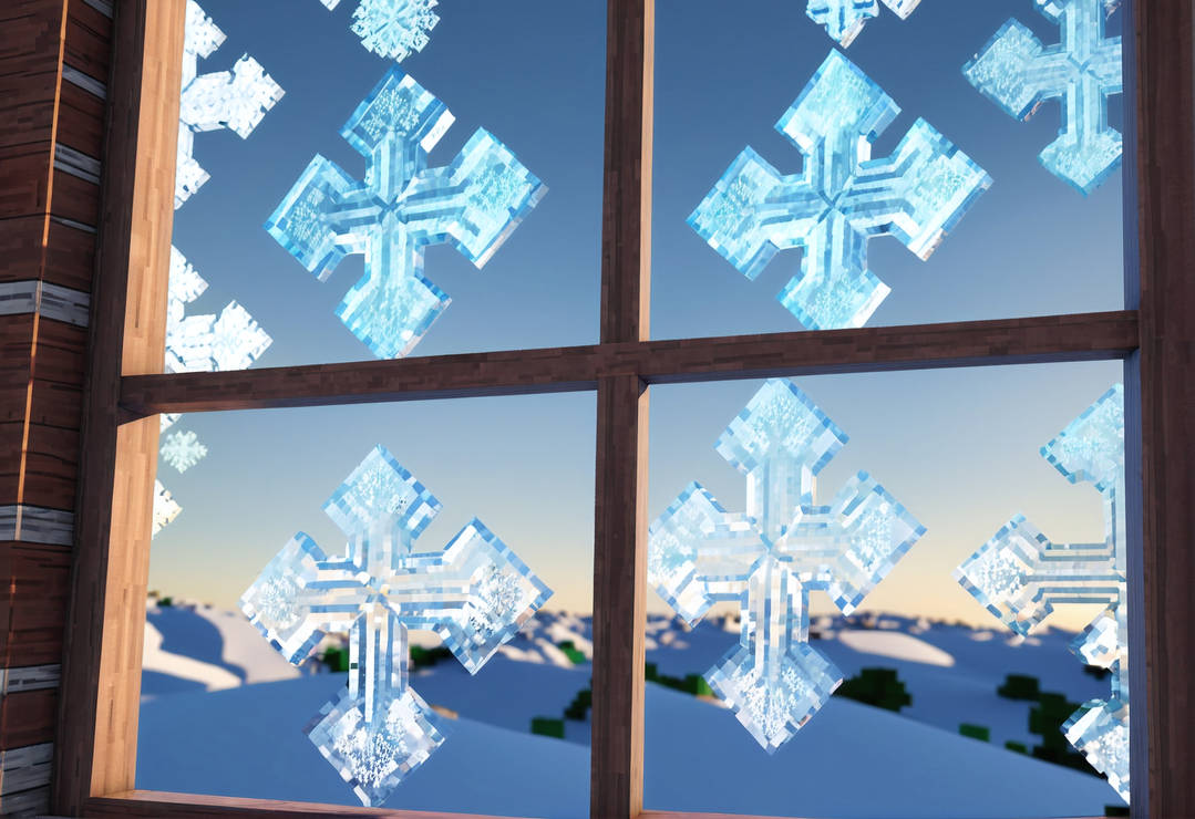Minecraft Snowflake Window Ice Crystal Window Minecraft Graphics 120624 by TheAntiCamper on DeviantArt